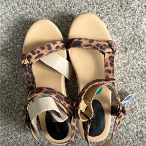 Nine West Brown Leopard Sandals